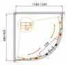 Душевой уголок Cezares Molveno 120х90 MOLVENO-RH-2-120/90-C-Cr-IV