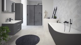 Акриловая ванна Cezares Slim 179x79 L SLIM CORNER-180-80-60-L-NERO-SET