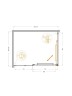 Душевой уголок Cezares Lux 130x100 LUX-AH-FS-11-130/100-C-CR
