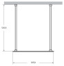 Душевая перегородка Cezares Liberta 105 LIBERTA-L-2-105-120-C-Cr