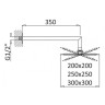 Верхний душ Cezares PORTA-TDDQ-30-NOP