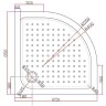 Акриловый поддон для душа Cezares Tray A 85x85 TRAY-A-R-85-550-15-W