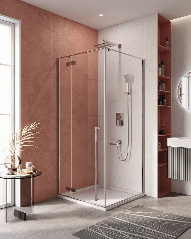 Душевой уголок Cezares Liner 90x90 L LINER-A-1-90-C-Cr-L