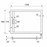 Душевой поддон из искусственного камня Cezares Tray AS 120х90 TRAY-AS-AH-120/90-30-NERO