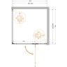 Душевой уголок Cezares Liner 90x90 R LINER-A-1-90-C-Cr-R