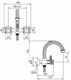Смеситель для ванны Cezares Olimp VD OLIMP-VD-01-Sw