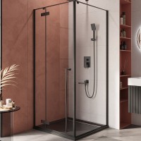 Душевой уголок Cezares Liner 90x90 L LINER-A-1-90-C-NERO-L