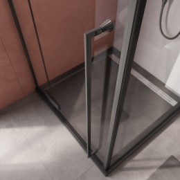 Душевой уголок Cezares Liner 90x90 L LINER-A-1-90-C-NERO-L