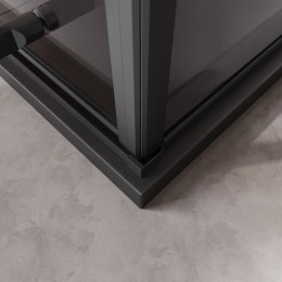 Душевой уголок Cezares Liner 90x90 L LINER-A-1-90-C-NERO-L