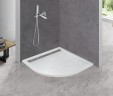 Душевой поддон из искусственного камня Cezares Tray AS 90x90 TRAY-AS-R-90-30-W