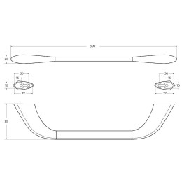 Полотенцедержатель Cezares Liner LINER-TH02-GM