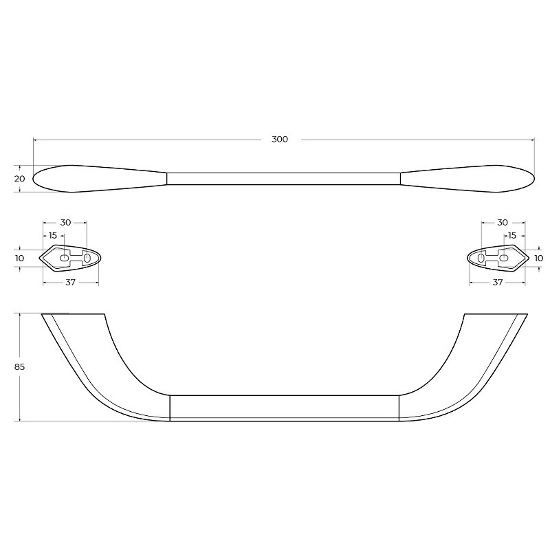 Полотенцедержатель Cezares Liner LINER-TH02-GM