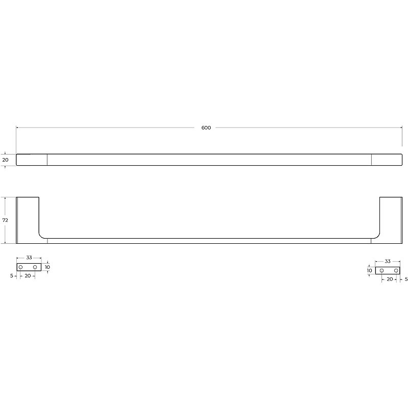 Полотенцедержатель Cezares Slider SLIDER-TH-60-IN