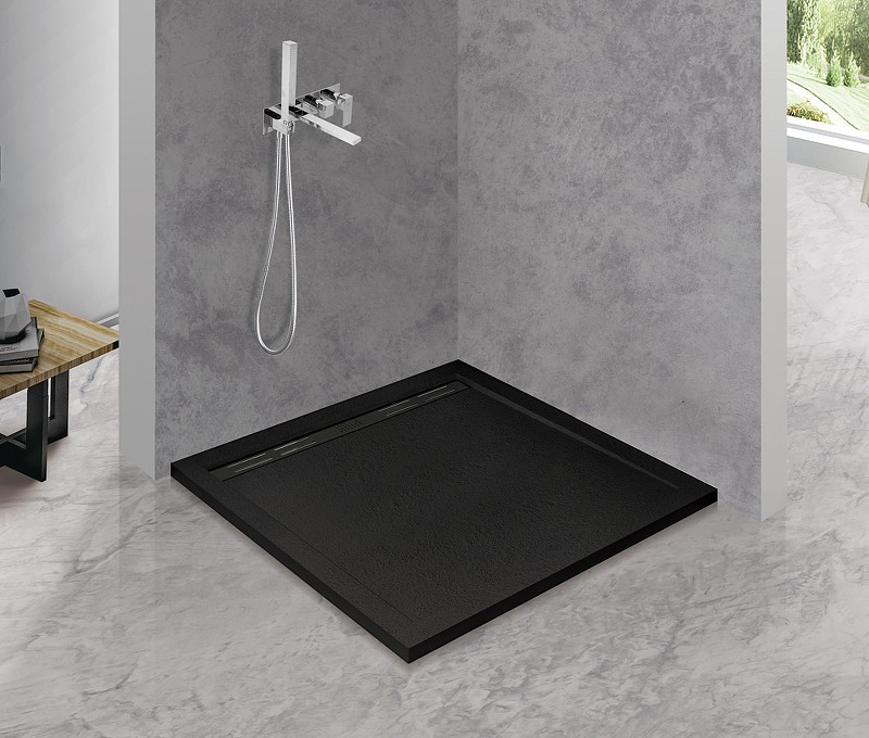 Душевой поддон из искусственного камня Cezares Tray AS 100х100 TRAY-AS-A-100-30-NERO