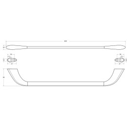 Полотенцедержатель Cezares Liner LINER-TH-60-GM