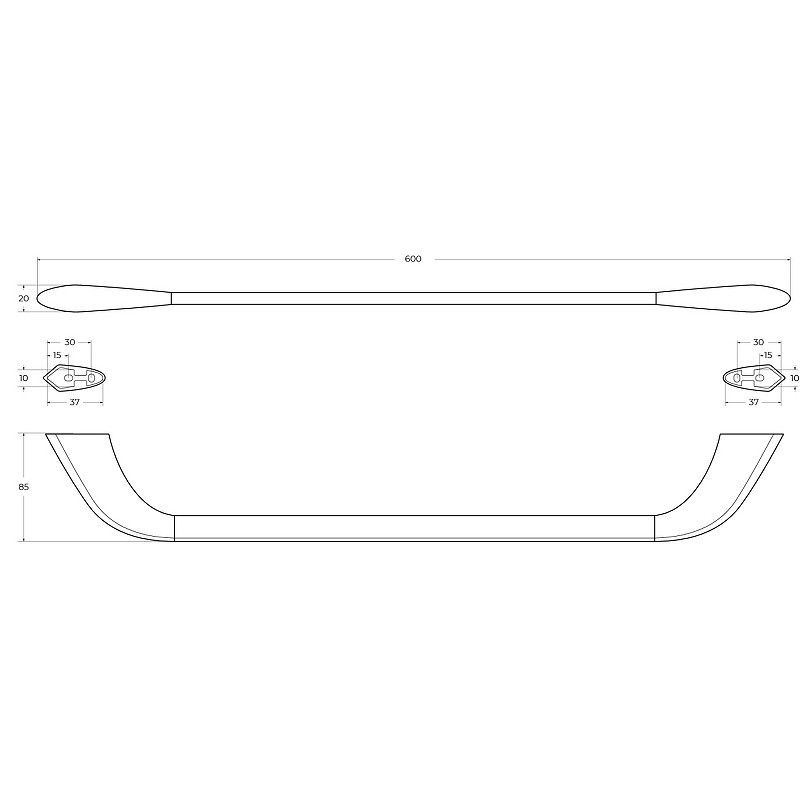 Полотенцедержатель Cezares Liner LINER-TH-60-GM