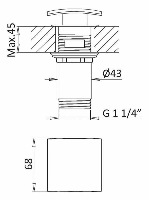 Смеситель для раковины Cezares Porta PORTA-BLI2-NOP