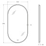 Зеркало Cezares Ellisse 50 CZR-SPC-ELS-500-950-RGB-TCH с подсветкой