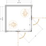 Душевой уголок Cezares Liner 90x90 LINER-A-2-90-C-NERO