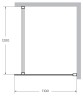 Душевая перегородка Cezares Liberta 110 LIBERTA-L-1-110-120-BR-Cr