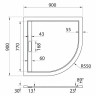 Душевой поддон из искусственного камня Cezares Tray AS 90х90 TRAY-AS-R-90-30-NERO