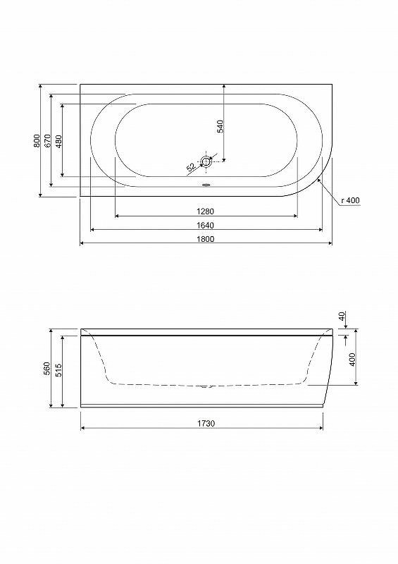 Акриловая ванна Cezares Metauro 180x80 L METAURO CORNER-180-80-40-L-W37
