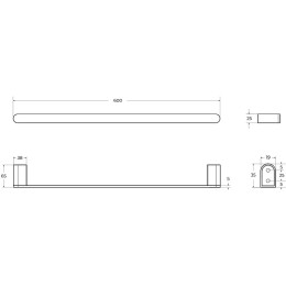 Полотенцедержатель Cezares Stylus STYLUS-TH-60-IN