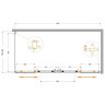 Душевой уголок Cezares Molveno 170x80 MOLVENO-AH-2/1-170/80-C-Cr-IV