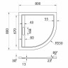 Душевой поддон из искусственного камня Cezares Tray AS 80x80 TRAY-AS-R-80-30-W