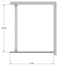 Душевая перегородка Cezares Liberta 110 LIBERTA-L-1-110-120-GR-Cr