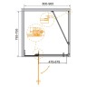 Душевой уголок Cezares Slider 90x80 SLIDER-AH-1-80-80/90-C-GM