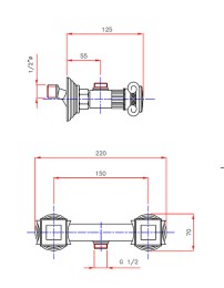 Смеситель для душа Cezares Olimp DS OLIMP-DS-02-O
