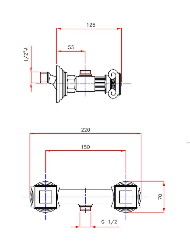 Смеситель для душа Cezares Olimp DS OLIMP-DS-02-O