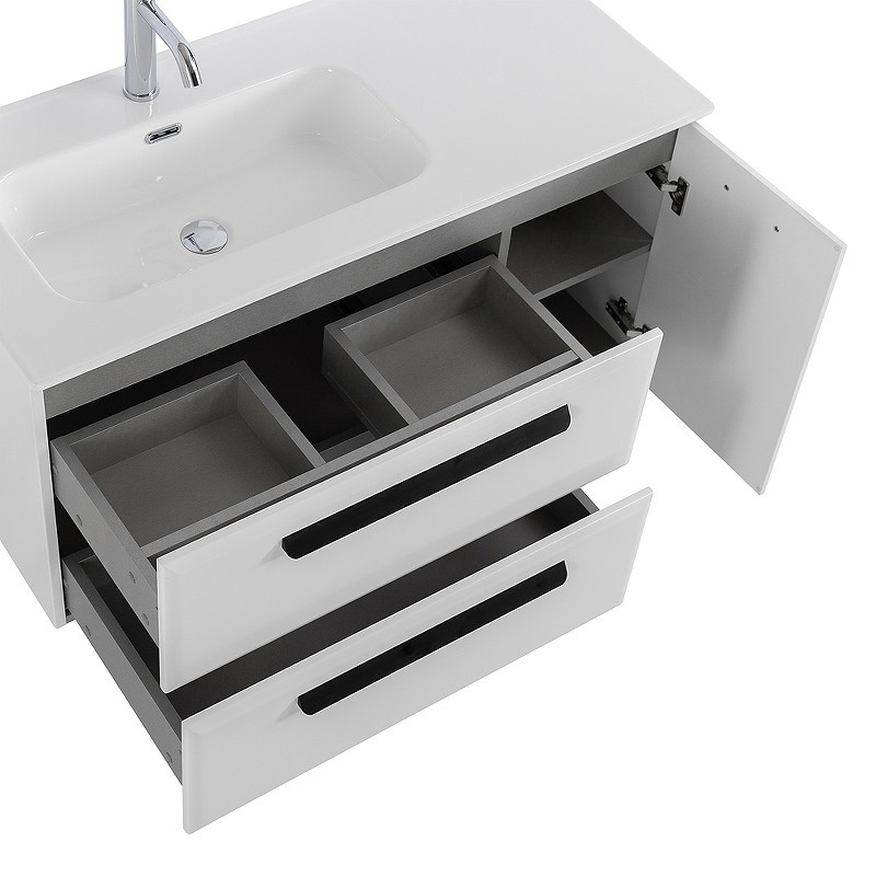 Тумба под раковину Cezares Eco-Cer-N 100 L ECO-CER-N-1000-2C-1A-SO-BL-L подвесная