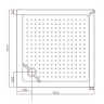Акриловый поддон для душа Cezares Tray А 95х95 TRAY-A-A-95-15-W