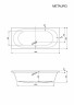 Акриловая ванна Cezares Metauro 180x80 METAURO-180-80-42-W37