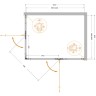 Душевой уголок Cezares Liner 120x90 R LINER-AH-2-120/90-C-Cr-R