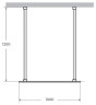 Душевая перегородка Cezares Liberta 100 LIBERTA-L-2-100-120-BR-NERO