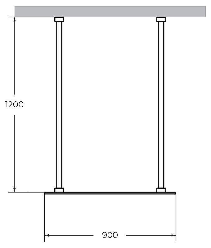 Душевая перегородка Cezares Liberta 90 LIBERTA-L-2-90-120-BR-Cr