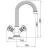 Смеситель для раковины Cezares Aphrodite APHRODITE-LS2-02-S1