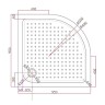 Акриловый поддон для душа Cezares Tray A 95х95 TRAY-A-R-95-550-15-W